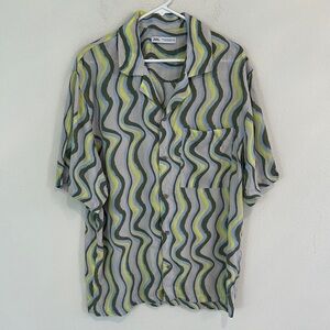 Zara Linen Blend Button Down Shirt